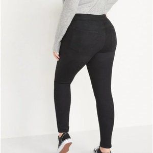 New Old Navy Mid-Rise Rockstar Super-Skinny black Jeans for Women sz 24 short